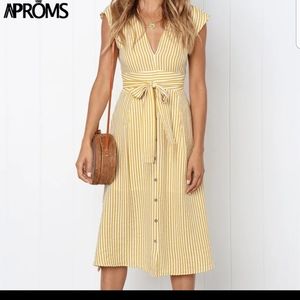 M size yellow dress